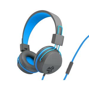 JLab Audio JBuddies Studio Gray & Blue On-ear Kids Headphones with Microphone