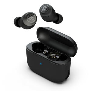 JLab Go Air Pop True Wireless Bluetooth Earbuds + Charging Case, Black