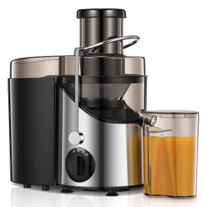 Juilist Juicer Machines 400W Wide Mouth Juicer Extractor 3 Speed Setting, Silver