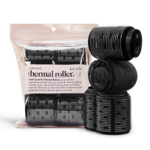 Black - Kitsch Ceramic Thermal Compact 8-Piece Hair Rollers