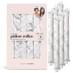  6pcs (Marble) Kitsch Satin Pillow Rollers for Hair, Heatless Curlers, Softer than Silk Rollers