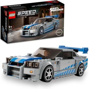 LEGO Speed Champions 2 Fast 2 Furious Nissan Skyline GT-R (R34) 76917 Race Car Toy Model Building Kit