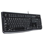 Black - Logitech 920-002478 K120 Ergonomic Desktop Wired Keyboard