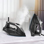 Moosoo Steam iron, 1800W iron for Clothes with Rapid Heating Ceramic Coated Soleplate