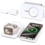 ETEPEHI 3 in 1 Foldable Magnetic Wireless Charger for iPhone 15/14/13/12, Apple Watch, and AirPods