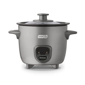 Silver - Dash Keep Warm Technology Electric Mini Rice Cooker with 2-Cup Capacity