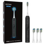 Black - Mitimi T2405 Sonic Electric Toothbrush, for Adults and Kids