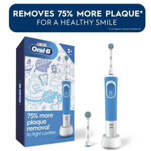 Children 3+ Oral-B Kids Electric Toothbrush with Sensitive Compact Brush Head and Timer