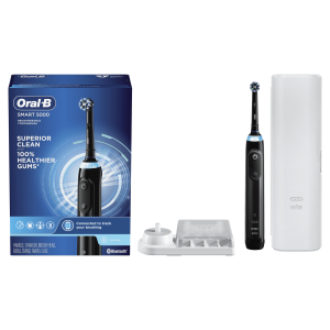 Black - Oral-B Pro 5000 SmartSeries Electric Toothbrush with Bluetooth Connectivity, Powered by Braun