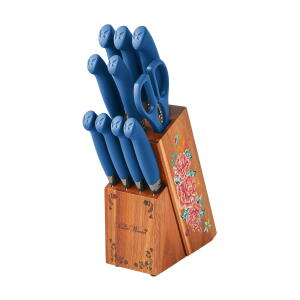 Dark Blue - The Pioneer Woman 11-Piece Stainless Steel Knife Block Set