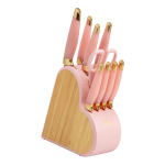 Pink - Paris Hilton 10-Piece Heart-Shaped Stainless Steel Knife Block Set