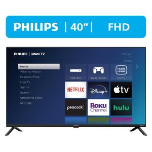 40" Philips Roku Smart LED TV, FHD (1080p), (New)