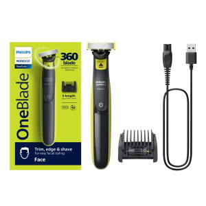 Philips Norelco OneBlade 360 Face Hybrid Electric Trimmer and Shave