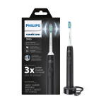 Black - Philips Sonicare 3100 Power Toothbrush, Rechargeable Electric Toothbrush with Pressure Sensor