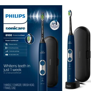 Philips Sonicare ProtectiveClean 6100 Rechargeable Electric Power Toothbrush in Navy Blue