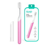 Magenta Plastic, Quip Adult Electric Toothbrush Full Head, Built-in Timer + Travel Case