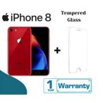 Restored Apple iPhone 8 Red Factory Unlocked Smartphone Tempered Glass (Refurbished), 64GB