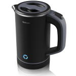 Black - Sekaer Travel Mini Electric Kettle, Stainless Steel, New