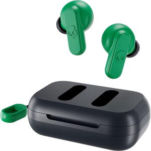 Skullcandy Dime 2 Bluetooth Earbuds - True In-Ear Design for Sports & Gaming in Blue/Green, Works with iPhone & Android