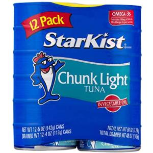 Starkist Chunk Light Tuna in Oil or Water 12 pk/5 oz