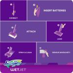 Swiffer WetJet Starter Kit (1 WetJet Mop, 5 Pads, Cleaning Solution, and Batteries) (003700092810)