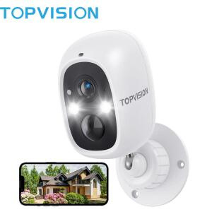 TOPVISION Wireless 2K Outdoor Surveillance Camera with Night Vision