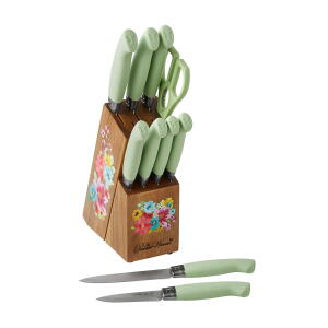 Sage - The Pioneer Woman 11-Piece Stainless Steel Knife Block Set