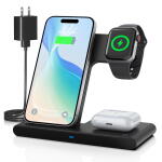 BAOKALER Wireless Charger, 15W QC3.0 Magnetic Fast Charging Stand for iPhone 