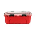 Husky12-Gal. Professional Heavy Duty Waterproof Stackable Plastic Storage Container with Hinged Lid in Red (248921)