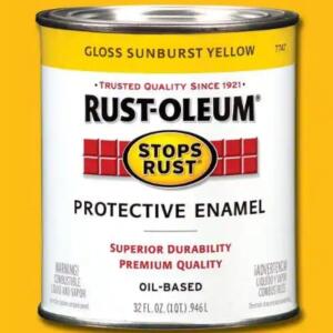 Rust-Oleum Stops Rust - 1 qt. Protective Enamel Gloss Sunburst Yellow Interior/Exterior Paint