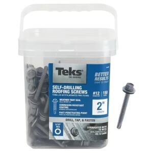 Teks #12-14 x 2 in. External Hex Washer Head Roofing Drill Point Screw (150-Pack)