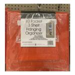 Better Home Storage 10 Pocket 3 Shelf hanging Organizer Red