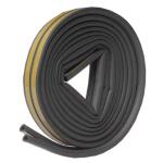 Frost King 5/16 in. x 1/4 in. x 17 ft. Grey D-Center EPDM Medium Gap Weatherseal Tape