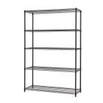 TRINITYBlack Anthracite 5-Tier Steel Wire Shelving Unit (48 in. W x 72 in. H x 18 in. D) (HTBFPBA-0950)