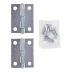 Everbilt 1-1/2 in. Non-Removable Pin Narrow Utility Hinge (2-Pack) Galvanized