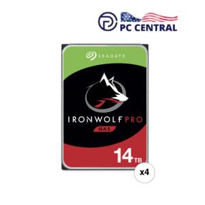 Seagate IronWolf Pro 14TB 7200 rpm SATA III 3.5" Internal NAS HDD (CMR, Retail, 4-Pack)