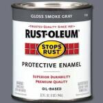 Rust-Oleum Stops Rust - 1 qt. Protective Enamel Gloss Smoke Gray Interior/Exterior Paint