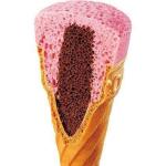 Caplico Strawberry Chocolate Dry Ice Cream Cone Puffed Snack Sweet Glico Japan