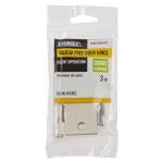 Everbilt 3 in. Square Radius Satin Nickel Squeak-Free Door Hinge