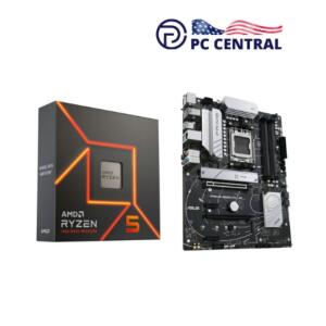 AMD Ryzen 5 7600X 4.7 GHz Six-Core AM5 Processor & ASUS PRIME B650-PLUS ATX Motherboard Kit 