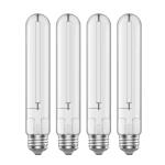 Feit Electric 60W Equivalent T10L Dimmable Straight White Filament Clear E26 Vintage Edison LED Light Bulb, Soft White 2700K (4-Pack)