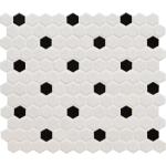 MSI Adelaide Black and White 1 in. Hexagon 10 in. x 12 in. Matte Porcelain Mesh-Mounted Mosaic Tile (0.83 sq. ft. / each) (ADELHEX-1HEXM)