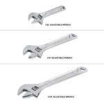 Husky 3-Piece Adjustable Wrench Set : (6 in., 8 in. and 10 in.)