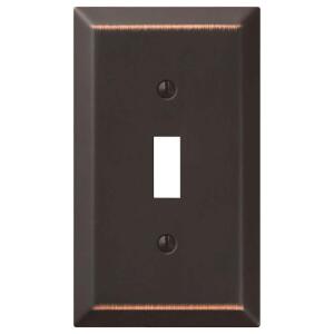 Hampton BayMetallic 1 Gang Toggle Steel Wall Plate - Aged Bronze (163TDBHB)