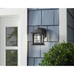 Home Decorators Collection Brimfield 9 in. Aged Iron 1 Light Line Voltage Outdoor Wall Light Sconce with No Bulb Included (HB48023PA-151)