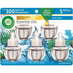 Air Wick Fresh Waters Scented Oil Automatic Plug-In Air Freshener Refill (5-Refills) - 0.67 oz. (62338-93791)