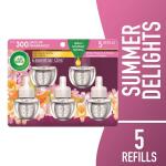 Air Wick Summer Delights Automatic Air Freshener Oil Plug-In Refill (5 Refills), 0.67 oz. (62338-99060)