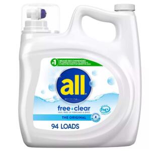 All 141 oz. Free Clear Liquid Laundry Detergent for Sensitive Skin (197004908)