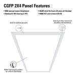 Metalux2 ft. x 4 ft. 4500 Lumens Integrated LED Flat Panel Light 4000K (24CGFP4540C)