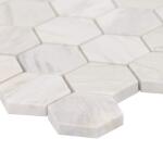 MSIAngora Hexagon 11.75 in. x 12 in. x 10 mm Honed Mosaic Marble Floor and Wall Tile (0.98 sq. ft./Each) (ANGORA-2HEXP)